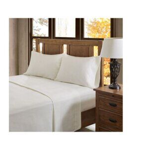 Sleep Philosophy Cozy Cotton Flannel Sheet Set, Ivory